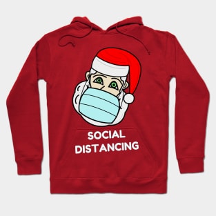 Santa Claus with a face mask - "Social distancing" Hoodie